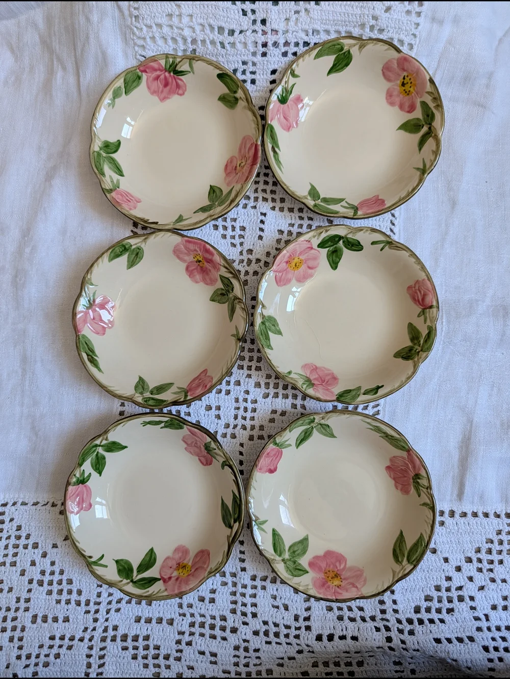 Fransican Earthenware Dessert Bowls - Set of 6